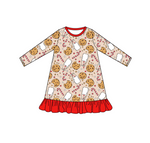 MOQ 3 pcs Custom Style Christmas Cookie Girl Dress