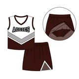 MOQ 8 pcs Custom Style AGGIES Sports Team Girl Skirt Set