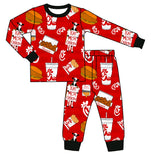 MOQ 3 pcs each style Custom Style Eat more chikin Bamboo Kids Boys Pajamas Sleepers