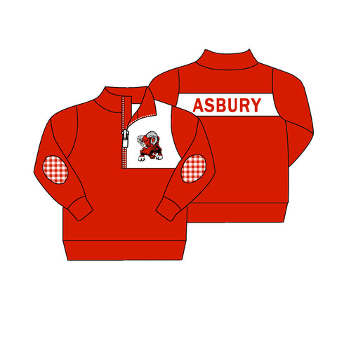 MOQ 3 pcs Custom Style ASBURY Pullover Ziper Shirt Top Boy