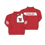 MOQ 3 pcs Custom Style EAGLES Pullover Ziper Shirt Top Boy