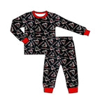 MOQ 5 pcs Custom Style Falcons Football Team Boy Pajamas set