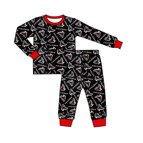 MOQ 5 pcs Custom Style Falcons Football Team Boy Pajamas set