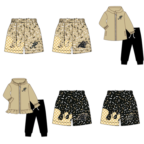 MOQ 8 pcs Custom styles Ice Cream Team H Kids Sibling Matches Clothes