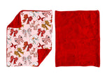US Warehouse BL0203 Christmas Bows Red Plush Baby Newborn Blanket