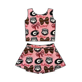 MOQ 8 pcs Each Style Custom Style Team Cheer Girls Skorts Set