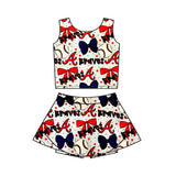 MOQ 8 pcs Each Style Custom Style Team Cheer Girls Skorts Set