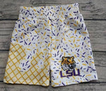 MOQ 5 pcs each style Custom Style LSU Team Boy's Shorts
