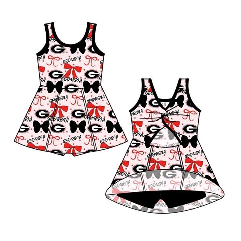 MOQ 5 pcs Custom Style Georgia Football Team Shorts Liner Girls Dress