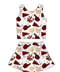 MOQ 5 pcs each style Custom Style Game Day Go Team Girls Skorts Set