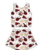 MOQ 5 pcs each style Custom Style Game Day Go Team Girls Skorts Set