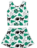 MOQ 5 pcs each style Custom Style Game Day Go Team Girls Skorts Set