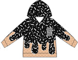MOQ 5 pcs each style Custom Style Drip Team Black Matching Clothes