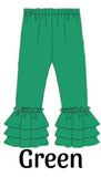 MOQ 8 pcs Custom Style Each Color Truffle Ruffles Girl's Pants