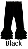 MOQ 8 pcs Custom Style Each Color Truffle Ruffles Girl's Pants