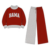 MOQ 5 pcs Each Custom Style BAMA Team Plaid Mommy And Me Outfits