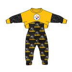 MOQ 8 PCS Custom style #11 STEELERS Football Team Jumpsuit 2 pcs Girl's set