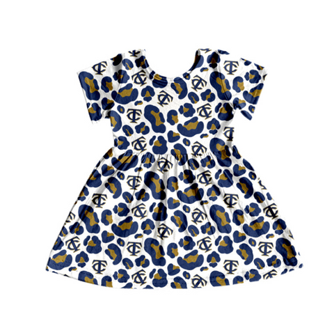 MOQ 8 pcs Custom Style WARRIORS Girl Dress