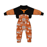 MOQ 8 PCS Custom style #13 TEXAS Football Team Jumpsuit 2 pcs Girl's set