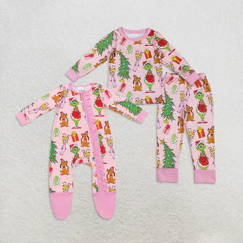 Matching Baby girls Christmas pink clothing