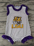 MOQ 5 Pcs Each Style Custom Style University team Print LSU Matching Kids Clothing