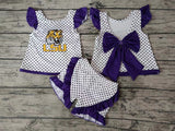 MOQ 5 Pcs Each Style Custom Style University team Print LSU Matching Kids Clothing