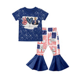 MOQ 3 pcs each style Custom Style Peace Love TRUMP Kids Clothing Styles