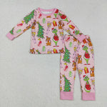 Matching Baby girls Christmas pink clothing