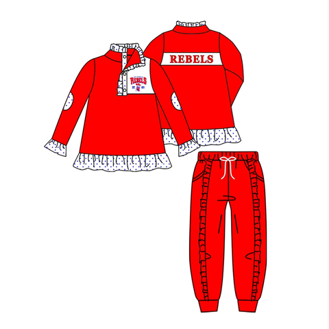 MOQ 8 pcs Custom Style REBELS Pullover Kids Set