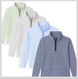 Preorder MOQ 5 pcs Each Colorful Stripe Zipper Kids Boys Pullover Shirt