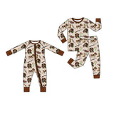Preorder MOQ 5 pcs Each Style Puppy Duck Hunting Pajamas Kids Matching Clothes
