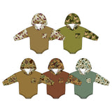 Preorder MOQ 5 pcs Each Style Hunting Camo Hoodie Baby Boys Romper