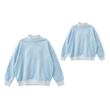 Preorder MOQ 5 pcs Each Thick Sweatshirts Light Blue Mommy And Me Clothes