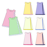 Preorder MOQ 5 Pcs Each Style Solid Color Scallop Edge Yoga Girls Dress