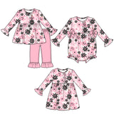 Preorder MOQ 5 Pcs Each Style Halloween Pumpkin Bows Sister Girls Clothes