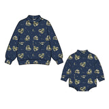 Preorder MOQ 5 pcs Each Style Valentine's Day Love Mockneck Navy Kids Matching Clothes