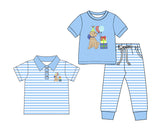 Preorder MOQ 5 pcs Each Style Happy Birthday Puppy Balloon Gift Print Kids Matching Clothes
