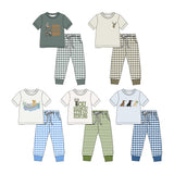 Preorder MOQ 5 pcs Each Style Hunting Plaid Kids Matching Clothes-2026.8.28