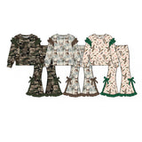 Preorder MOQ 5 pcs Each Style Hunting Duck Deer Ruffles Kids Matching Clothes