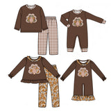 Preorder MOQ 5 pcs Each Style Thanksgiving Day Turkey Kids Matching Clothes