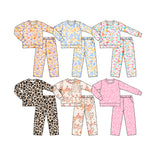 Preorder MOQ 5 pcs Each Style Colorful Leopard Kids Matching Clothes