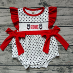 MOQ 8 pcs Custom Style GO DAWGS Romper Girl