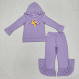 MOQ 5 pcs each style Custom Style Team Blue Hoodie Girls Set