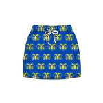 MOQ 5 pcs Custom Style School Team Blue Yoga Skorts Skirt Shorts Lined
