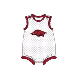MOQ 5 pcs Custom Style University team Arkansas Matching Kids Clothing