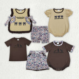 Embroidery Country Camo Kids Sibling Matching Clothes