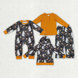 Halloween Pumpkin Bats Candy Kids Matching Clothes