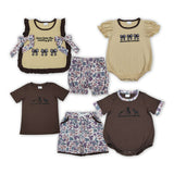 Embroidery Country Camo Kids Sibling Matching Clothes