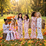 Halloween Girls' Outfits Long Sleeve Top & Flare Pants Kids Matching Clothes