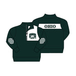 MOQ 3 pcs Custom Style OHIO Teams Pullover Zipper Shirt Top Boy